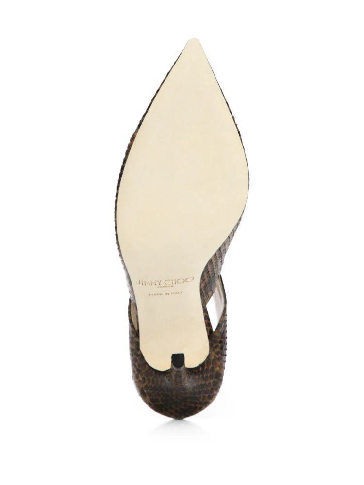 商品Jimmy Choo|Hoops Snakeskin Leather Lace-Up Pumps,价格¥4020,第4张图片详细描述
