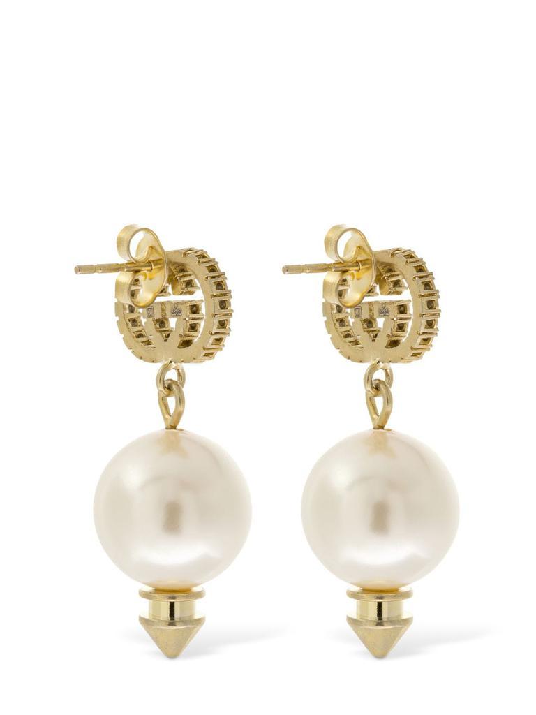 商品Gucci|Gg Imitation Pearl Pendant Earrings,价格¥3519,第5张图片详细描述