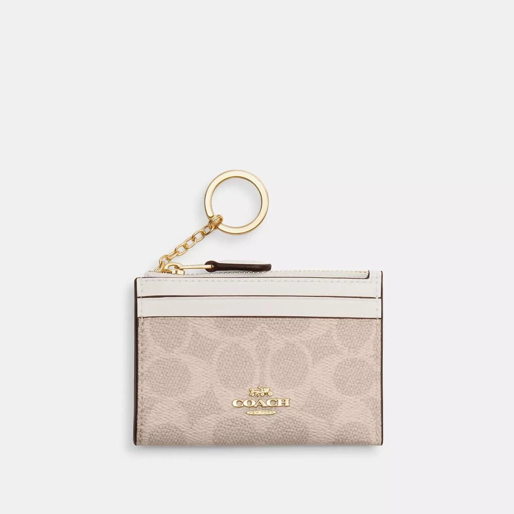 商品Coach|Mini Skinny Id Case In Signature Canvas,价格¥346,第1张图片