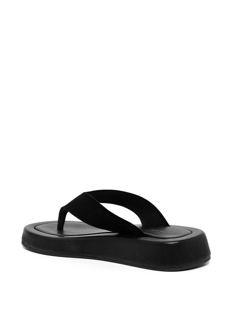 商品The Row|THE ROW WOMEN GINZA LEATHER PLATFORM FLIP-FLOP,价格¥3776,第3张图片详细描述