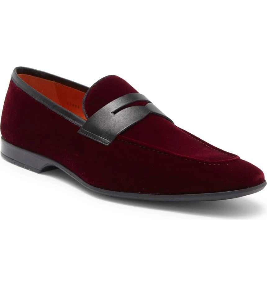 商品Magnanni|Vale Velvet Penny Loafer,价格¥1617,第1张图片