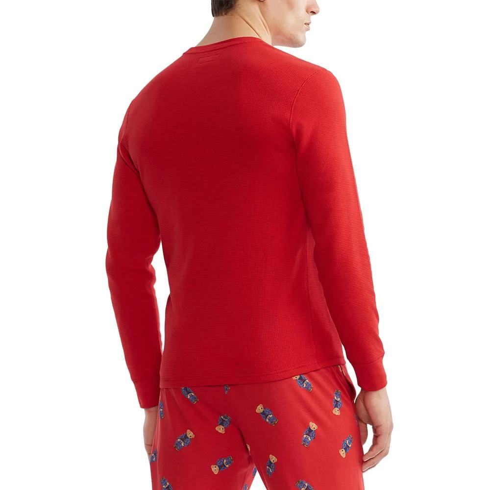商品Ralph Lauren|华夫格针织牛仔熊徽标长袖睡衣,价格¥368,第2张图片详细描述