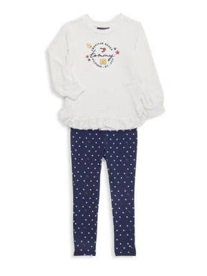 商品Tommy Hilfiger|Little Girl’s 2-Piece Sweatshirt & Leggings Set,价格¥80,第1张图片