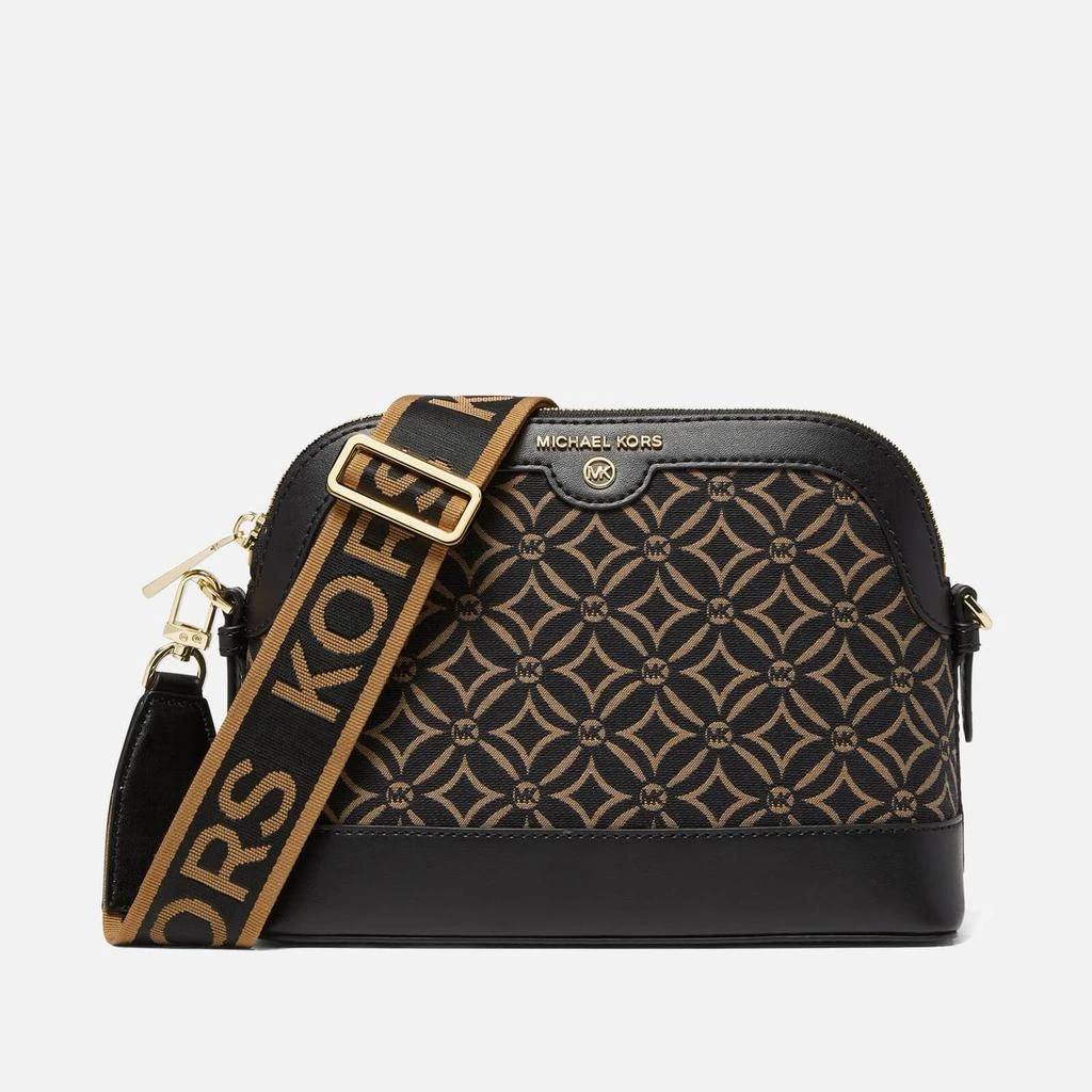 商品Michael Kors|Michael Michael Kors Large Jet Set Leather-Trimmed Cotton-Jacquard Bag,价格¥2153,第1张图片