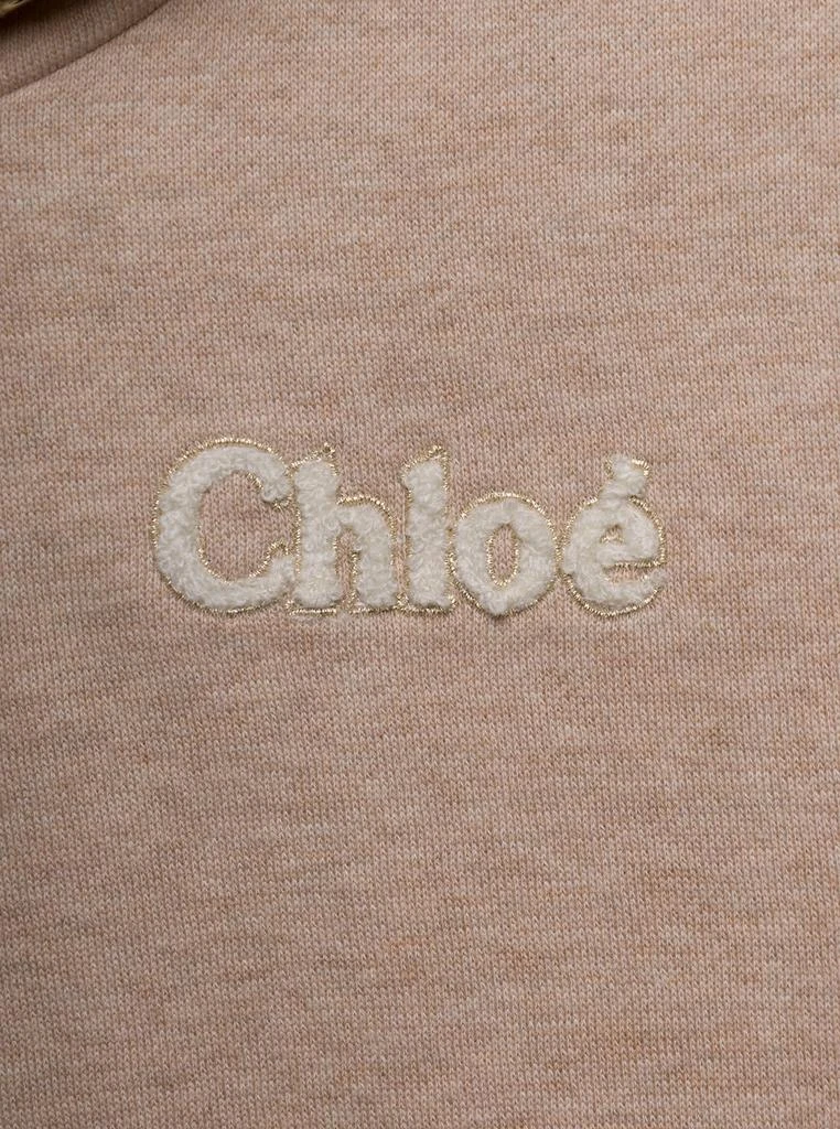 商品Chloé|Chloé Kids Baby Girls Beige Hooded Sweatshirt,价格¥1008,第3张图片详细描述