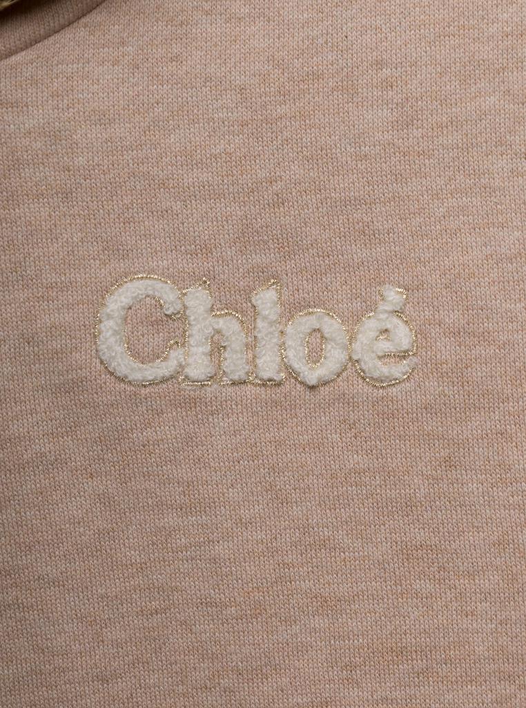 商品Chloé|Chloé Kids Baby Girls Beige Hooded Sweatshirt,价格¥893,第5张图片详细描述