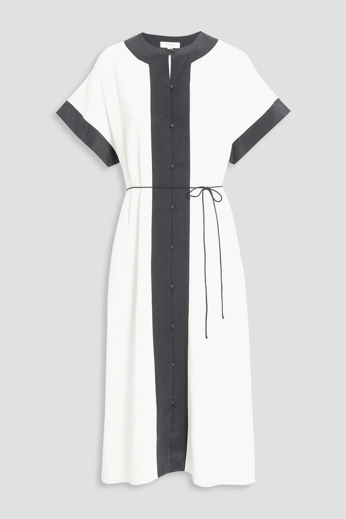 商品Equipment|Two-tone silk-crepe midi dress,价格¥1726,第5张图片详细描述