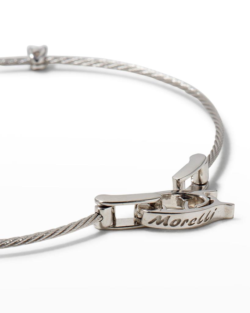 18k White Gold Three-Diamond Bracelet, 0.18 TCW商品第4张图片规格展示