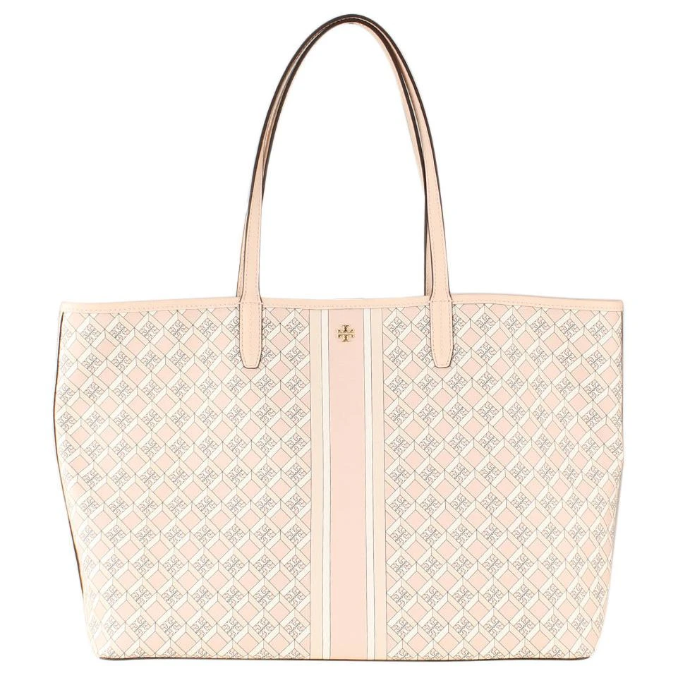 商品[国内直发] Tory Burch|汤丽柏琦 TB Perry 菱格老花通勤大容量 涂层帆布 托特包Tote包购物袋单肩手提包 大号 女款 粉色拼色,价格¥2266,第2张图片详细描述