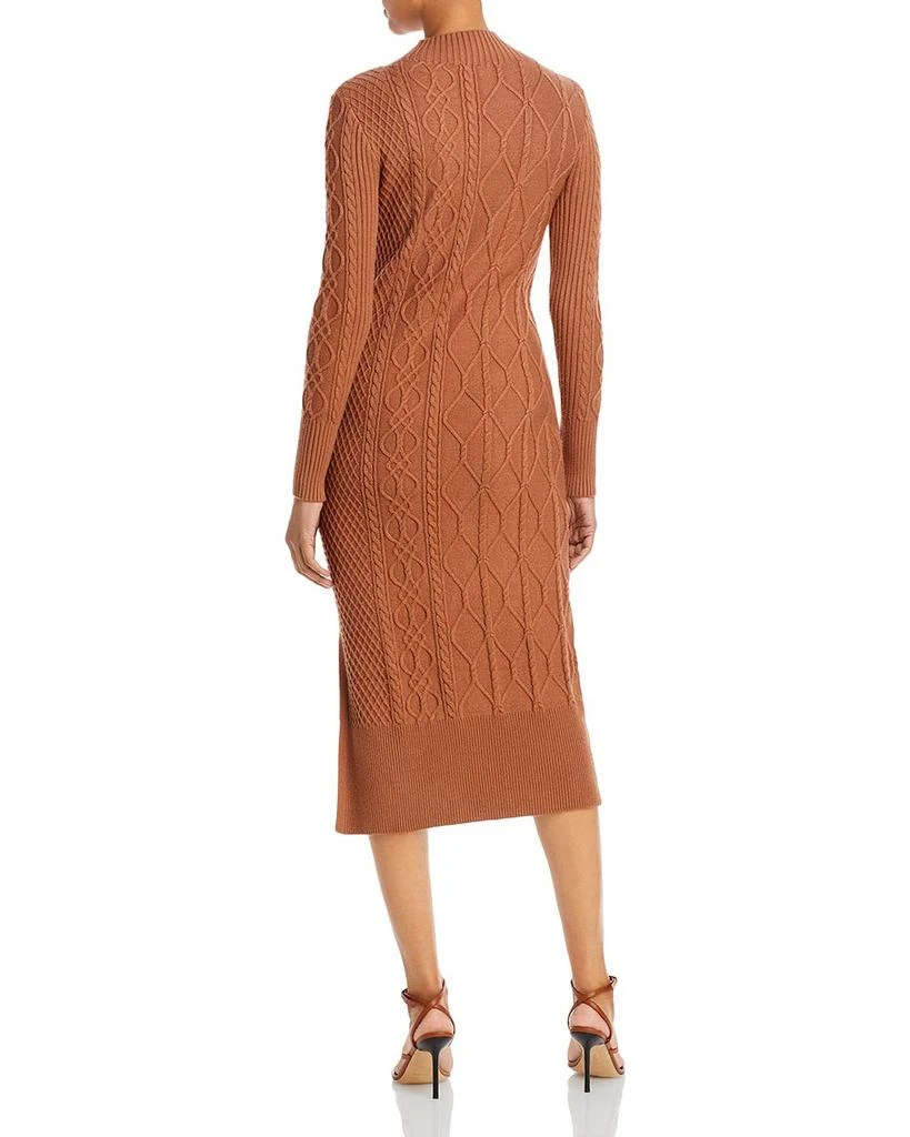 Mock Neck Cable Knit Sweater Dress 商品