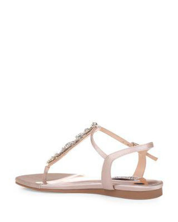 商品Badgley Mischka|Women's Sissi Embellished Satin T-Strap Sandals,价格¥645,第4张图片详细描述
