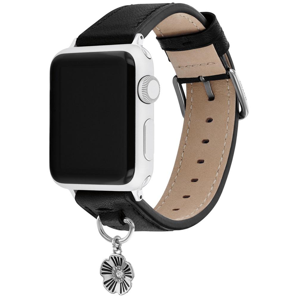 Black Leather Apple Watch Band 38/41mm商品第2张图片规格展示