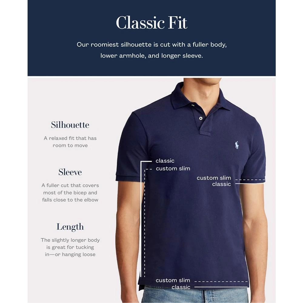 商品Ralph Lauren|Men's Classic Fit Soft Cotton Polo,价格¥621,第5张图片详细描述