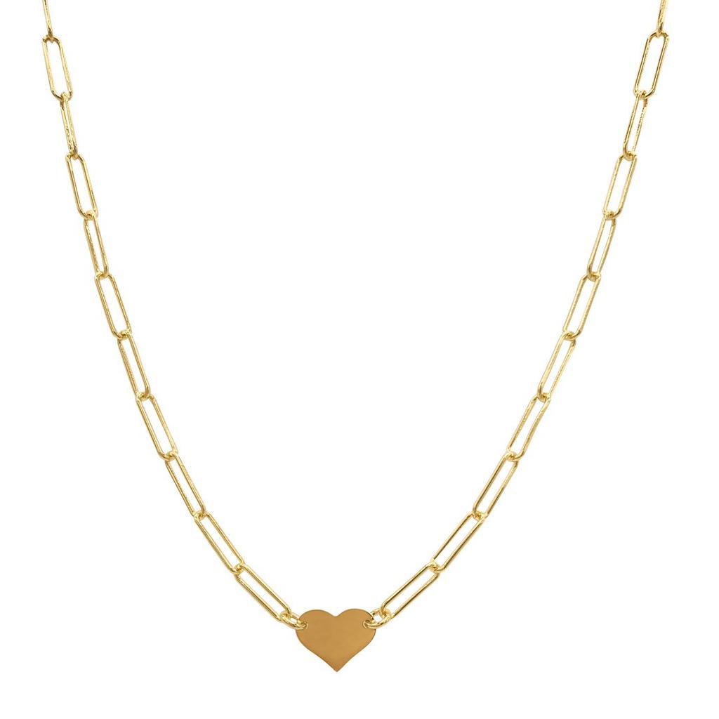 商品ADORNIA|Adornia Heart Necklace with Paperclip Chain,价格¥217,第1张图片