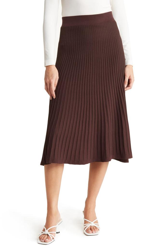 Pull-On Ribbed Sweater Skirt商品第1张图片规格展示