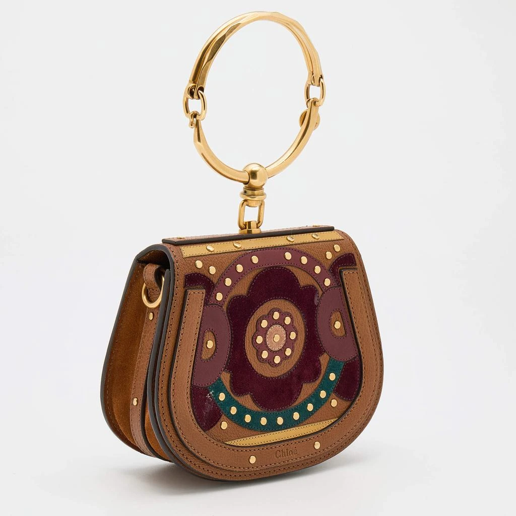商品[二手商品] Chloé|Chloe Multicolor Leather and Suede Nile Bracelet Crossbody Bag,价格¥3296,第3张图片详细描述