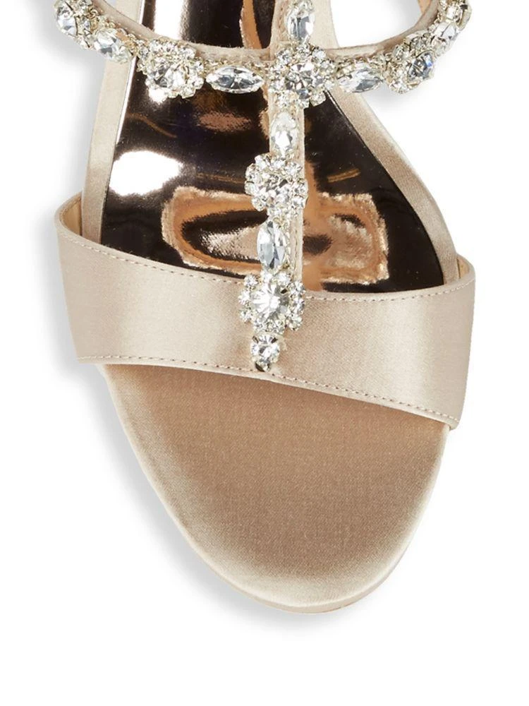 商品Badgley Mischka|Bejewled Metallic Sandals,价格¥552,第3张图片详细描述