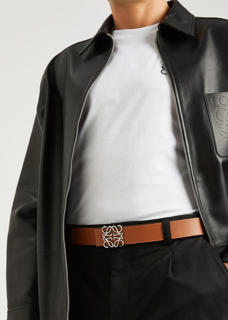 商品Loewe|Anagram black reversible leather belt,价格¥2894,第5张图片详细描述