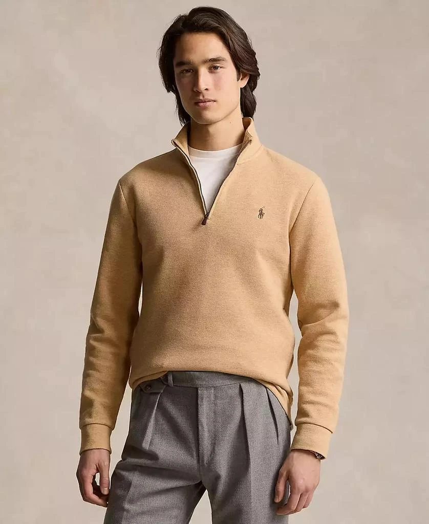 商品Ralph Lauren|Men's Double-Knit Mesh Quarter-Zip Pullover,价格¥866,第1张图片