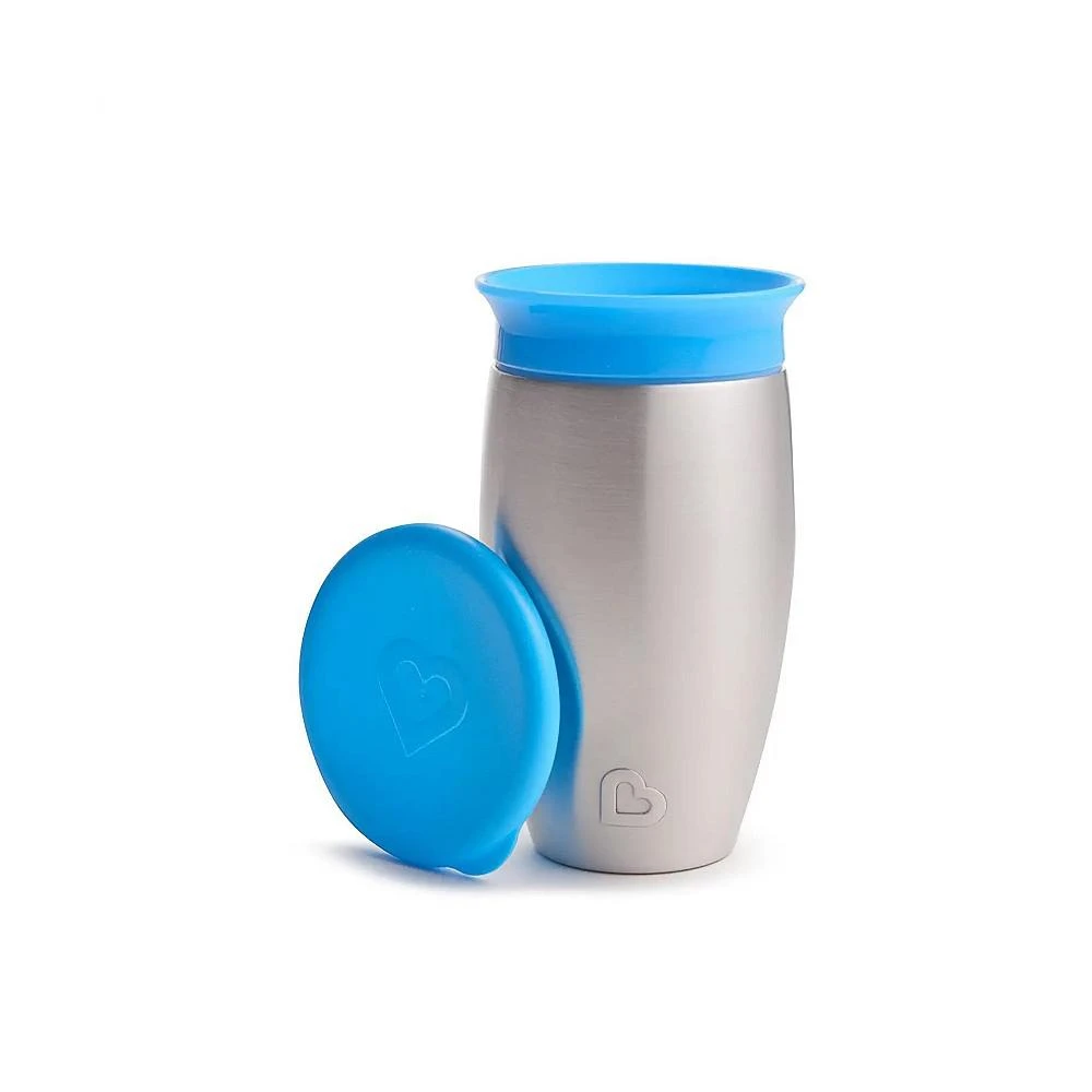 商品Munchkin|Miracle Stainless Steel 360 Sippy Cup, 10 oz, Blue,价格¥205,第1张图片