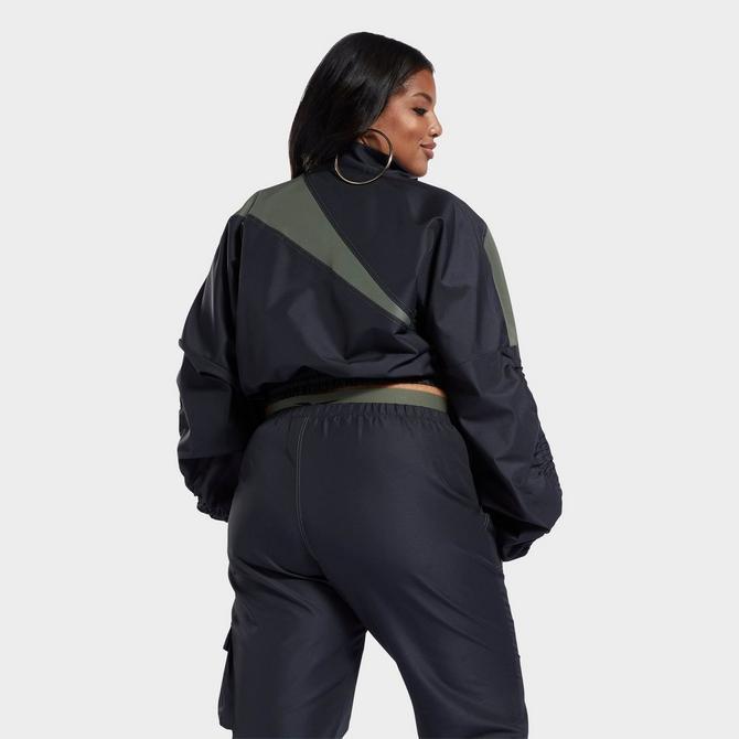 Women's Reebok Cardi B Woven Satin Jacket (Plus Size)商品第4张图片规格展示