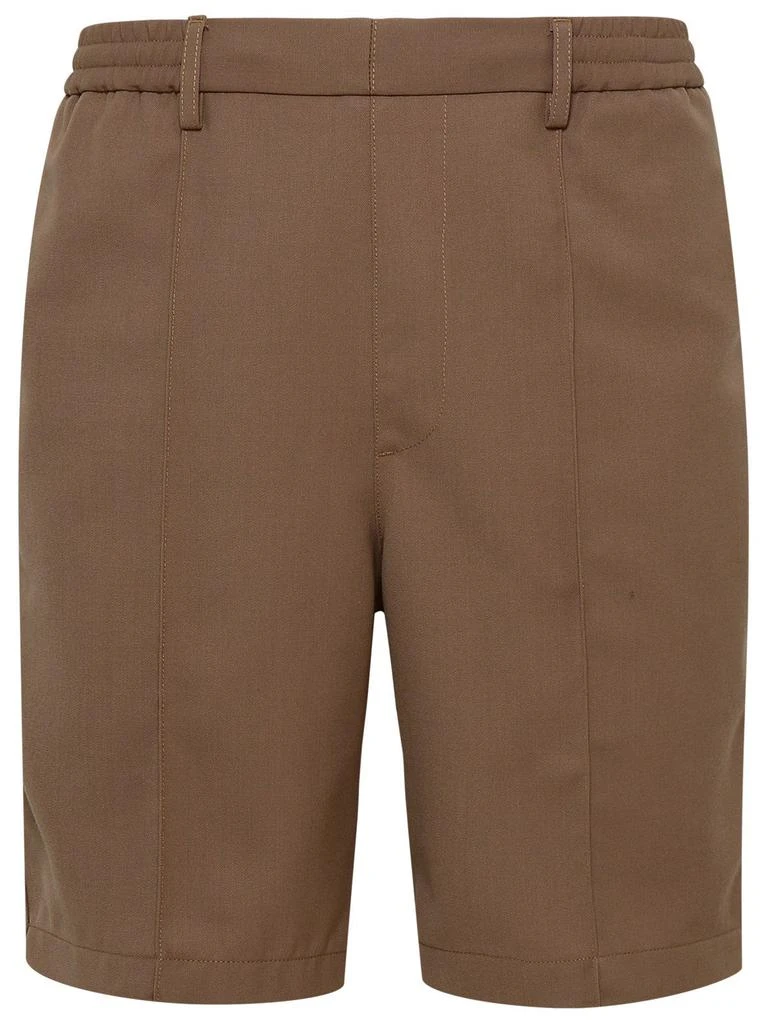 商品AMI|BEIGE WOOL BLEND BERMUDA SHORTS,价格¥1757,第1张图片