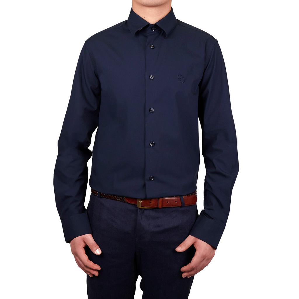Camisa social de homem azul-marinho image 2
