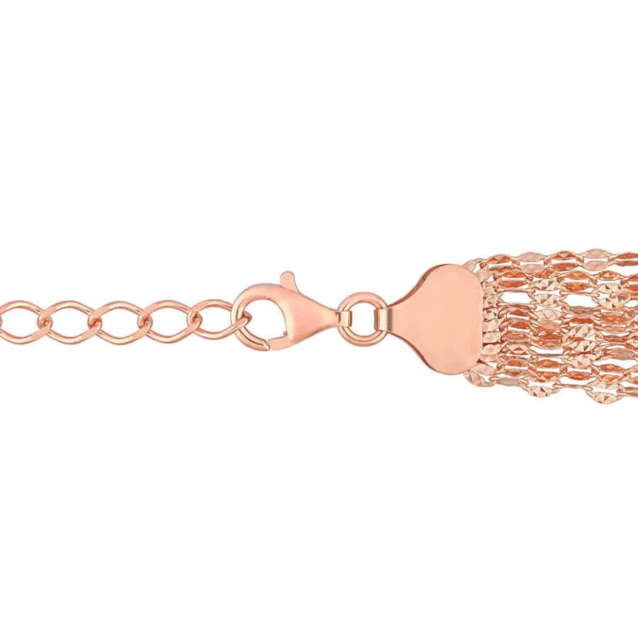 商品Amour|Multi-Strand Chain Necklace In Rose Plated Sterling Silver,价格¥927,第2张图片详细描述