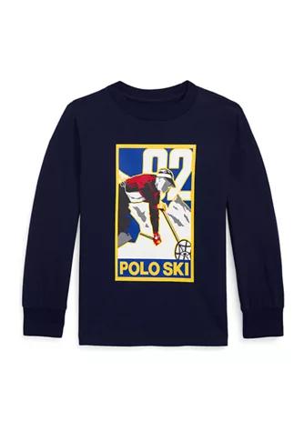 Boys 4-7 Polo Ski Cotton Long Sleeve Graphic T-Shirt商品第1张图片规格展示