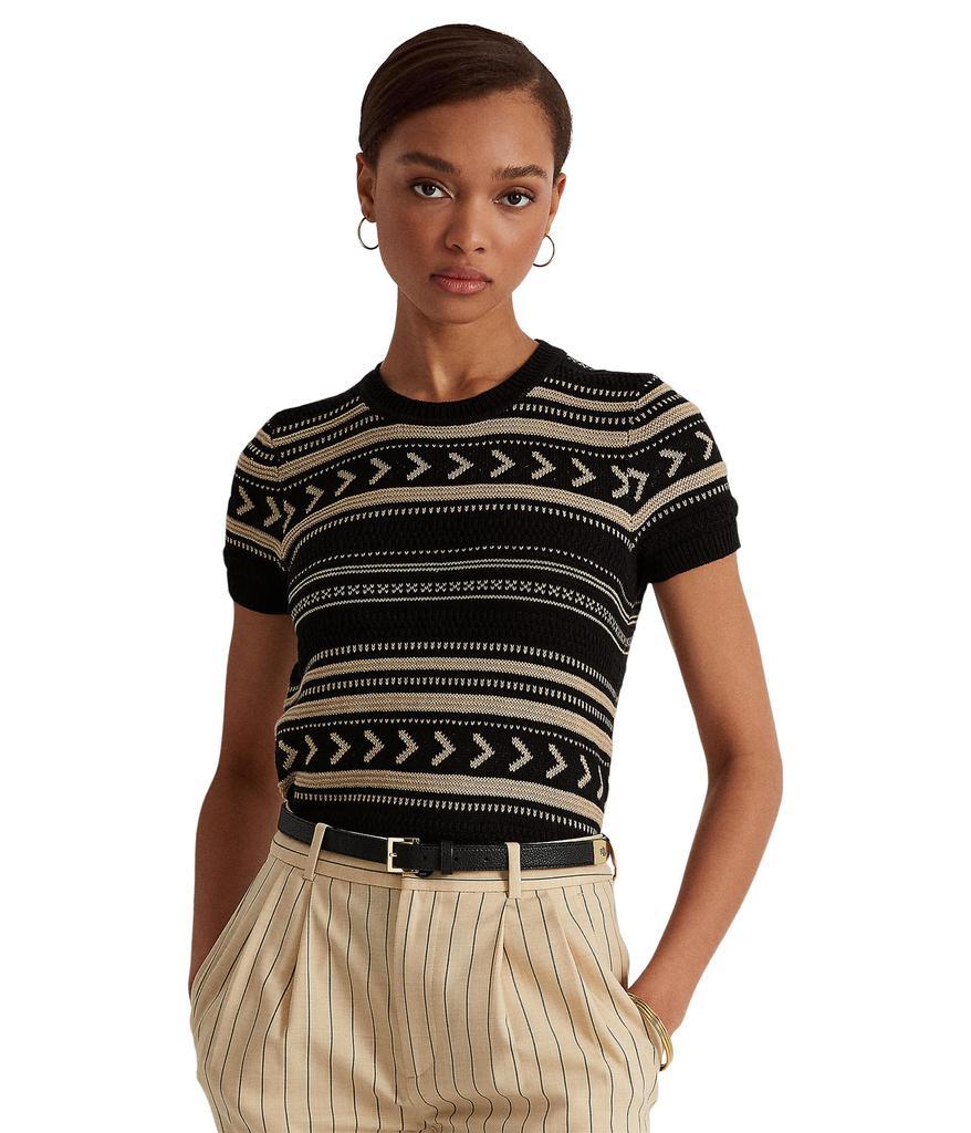 商品Ralph Lauren|Striped Short Sleeve Sweater,价格¥640,第1张图片