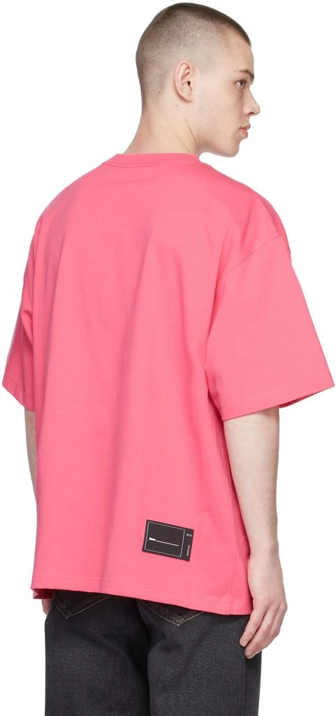 商品We11done|Pink Cotton Front Logo T-Shirt,价格¥699,第3张图片详细描述