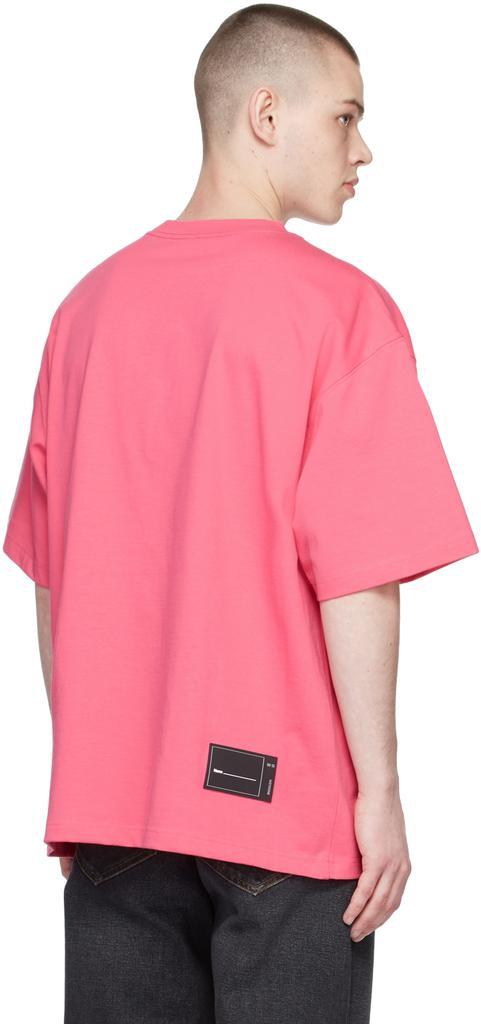 商品We11done|Pink Cotton Front Logo T-Shirt,价格¥620,第5张图片详细描述