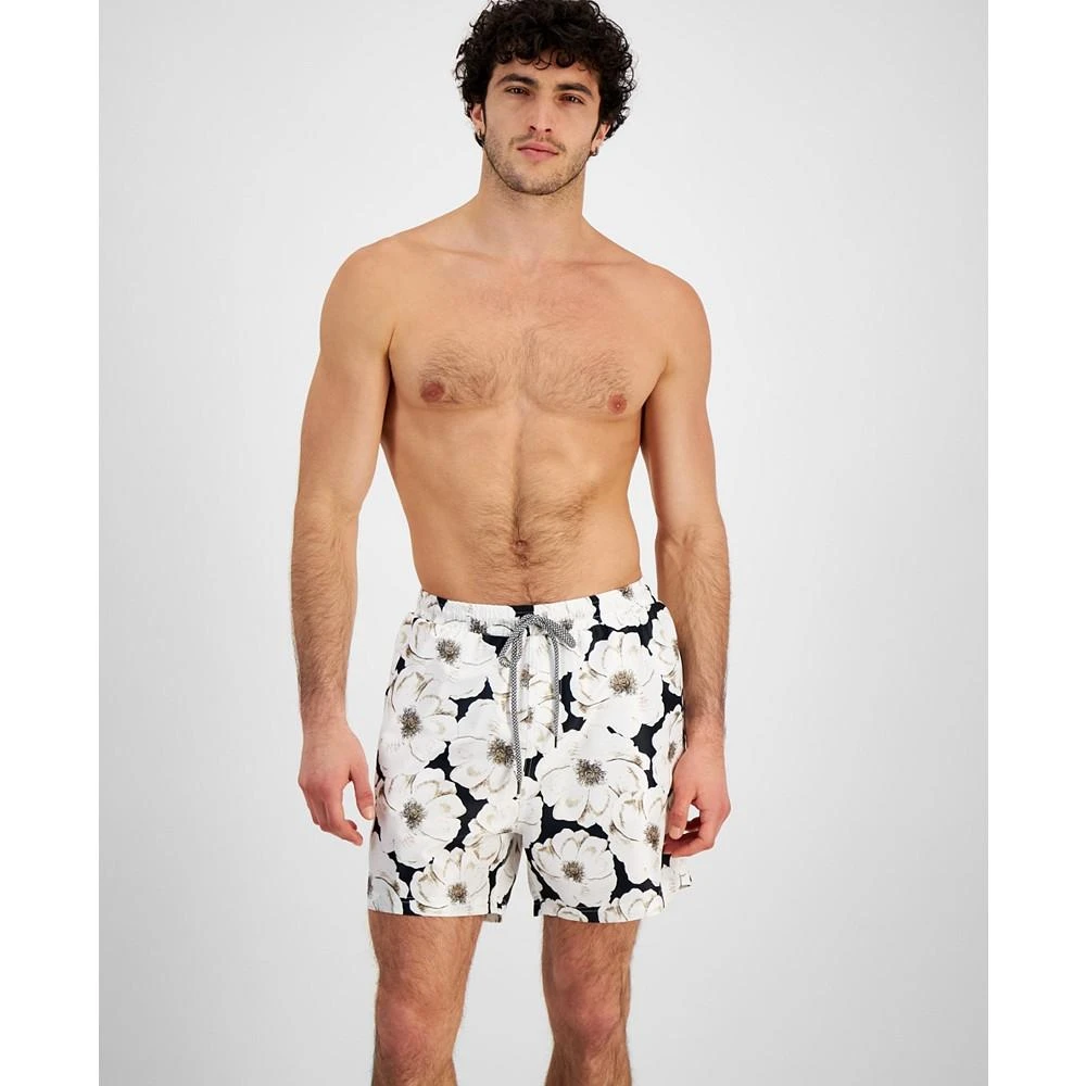 商品INC International|Men's Aisha Garden Volley Swim Shorts, Created for Macy's,价格¥56,第3张图片详细描述