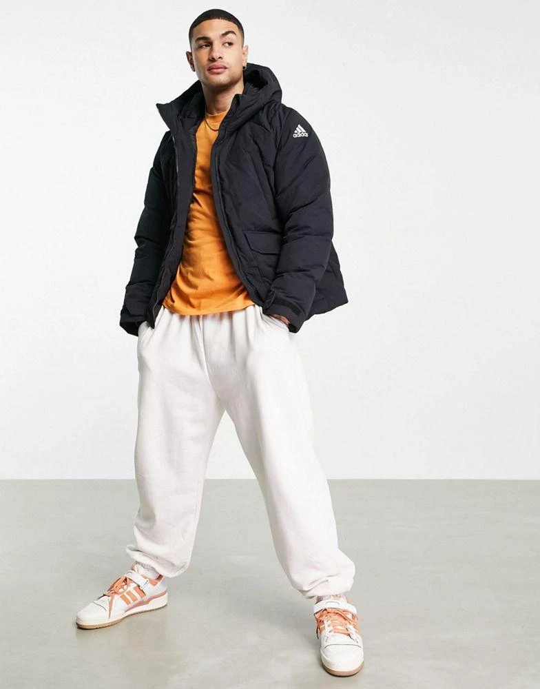 商品Adidas|adidas Outdoor premium down jacket with pockets in black,价格¥1342,第3张图片详细描述