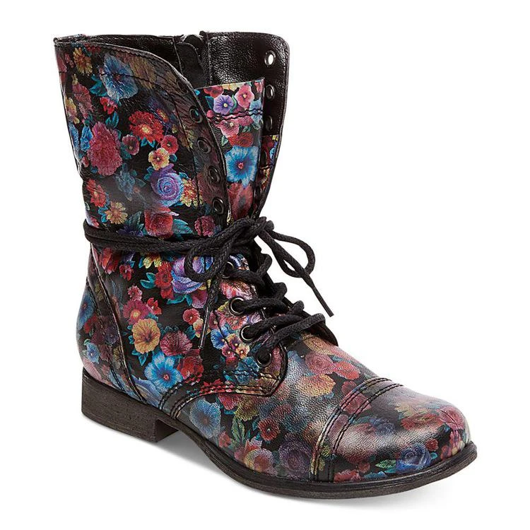 商品Steve Madden|Women's Troopa Floral Combat Boots,价格¥300,第1张图片