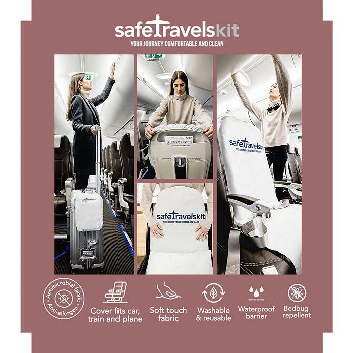 Luxury Travel Airplane Seat Cover & Pillow Case Set 商品