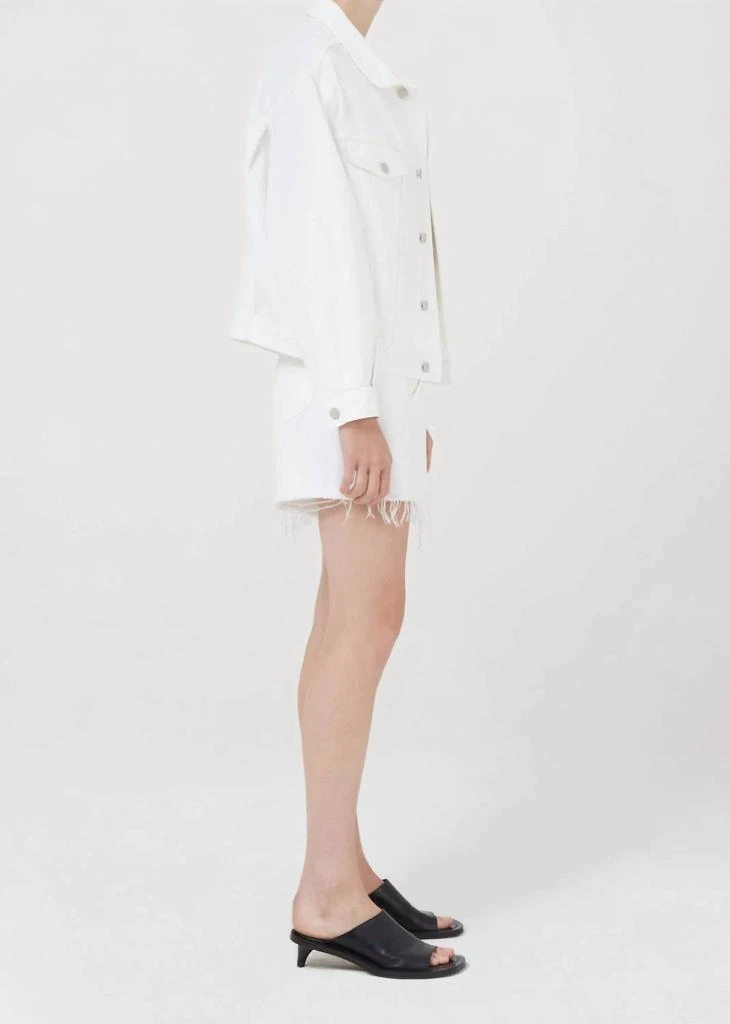 商品AGOLDE|Charlie Denim Jacket in White,价格¥1102,第2张图片详细描述