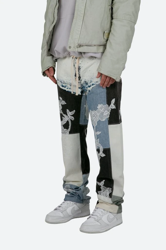 商品MNML|V446 Lace Baggy Denim - Blue/White,价格¥256,第3张图片详细描述