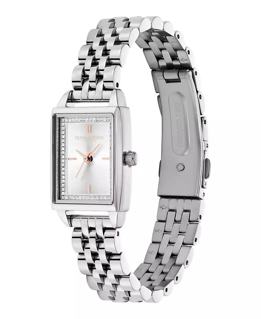 商品Olivia Burton|Women's Quartz Silver-Tone Stainless Steel Bracelet Watch 25.5mm x 20.5mm,价格¥1298,第2张图片详细描述