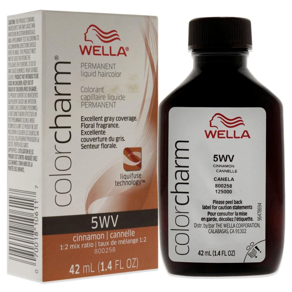 商品Wella|Color Charm Permanent Liquid Haircolor - 5WV Cinnamon by  for Unisex - 1.4 oz Hair Color,价格¥122,第2张图片详细描述