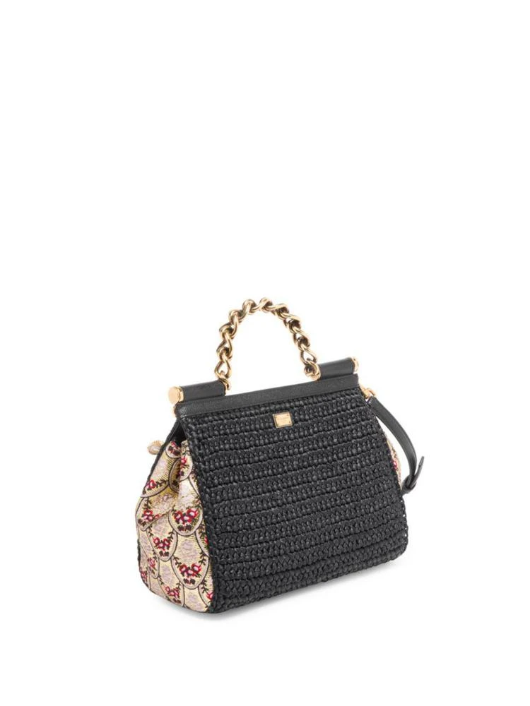 商品Dolce & Gabbana|Borsa A Mano Chain Handle Raffia Crossbody,价格¥24531,第4张图片详细描述