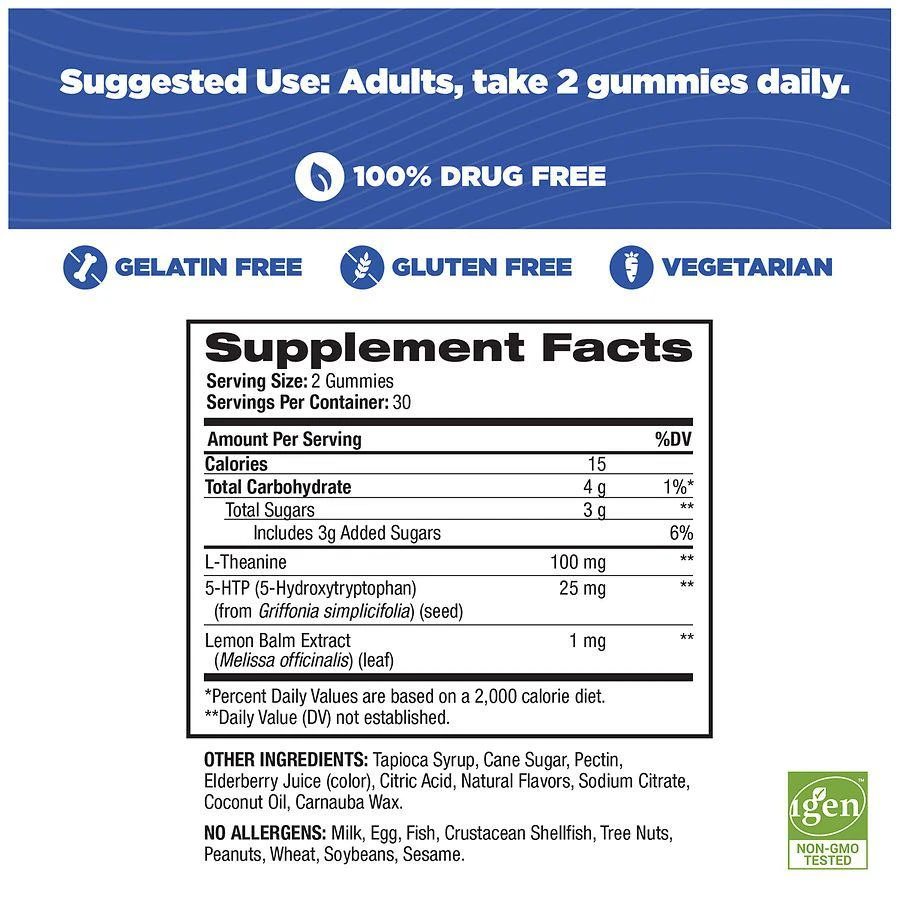 商品Natrol|Relax+ Day Calm Daily Stress & Tension Relief Gummies Fruit Punch,价格¥120,第4张图片详细描述