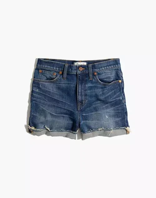 商品Madewell|High-Rise Denim Shorts in Glenoaks Wash: Cutoff Edition,价格¥277,第5张图片详细描述