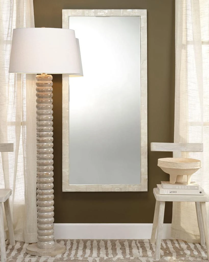 商品Jamie Young|Monroe Mother-of-Pearl Rectangle Floor Mirror, 60",价格¥17013,第3张图片详细描述
