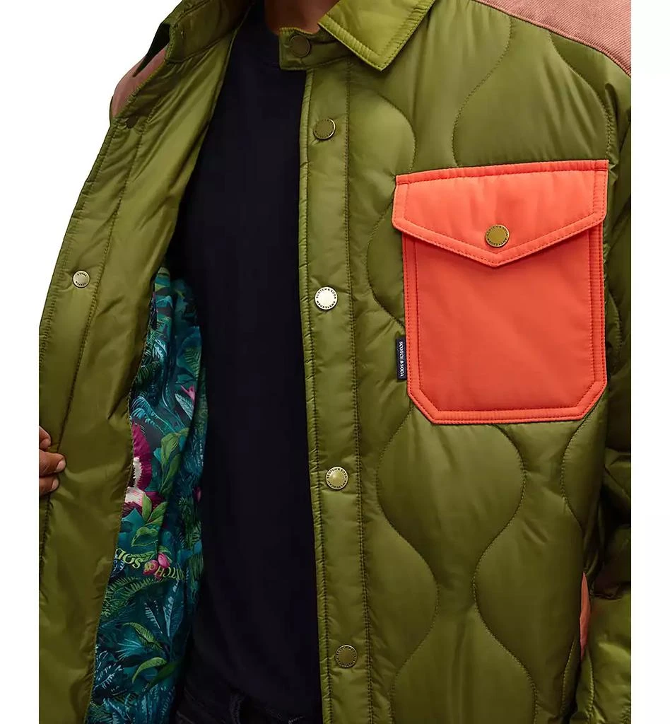 商品Scotch & Soda|Ivik Padded Colorblocked Snap Front Shirt Jacket,价格¥1149,第5张图片详细描述