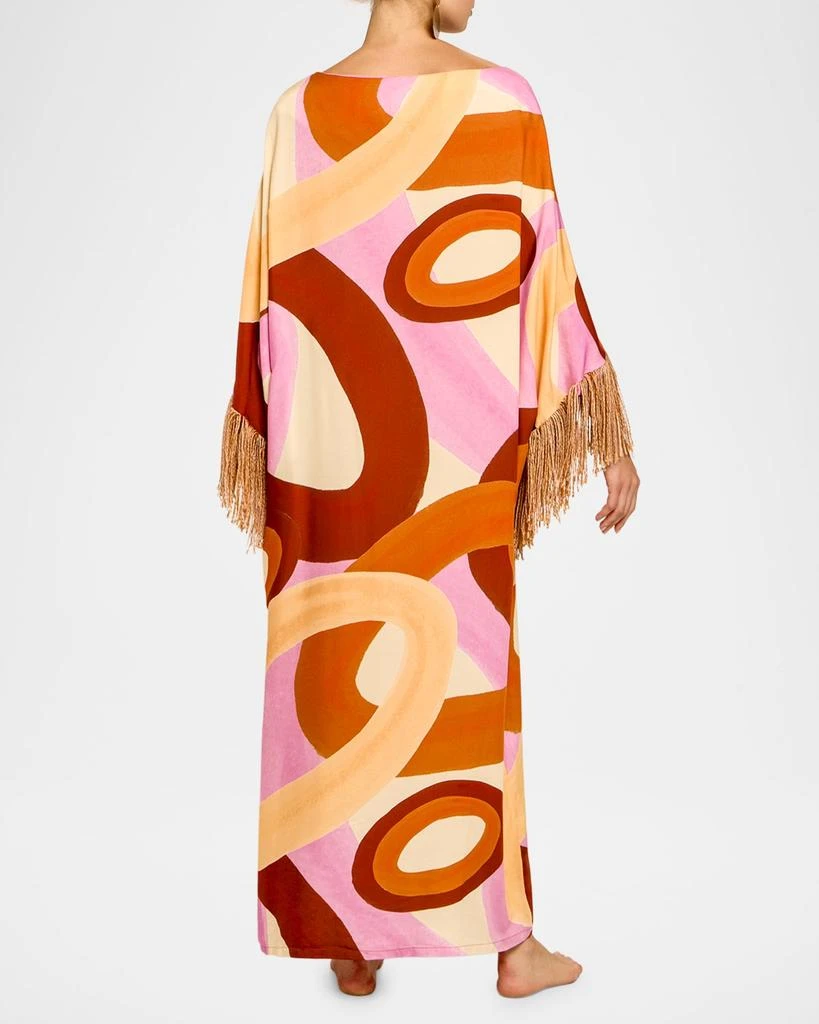 商品THEMIS Z|Terra Geometric-Print Fringe Caftan,价格¥7628,第3张图片详细描述