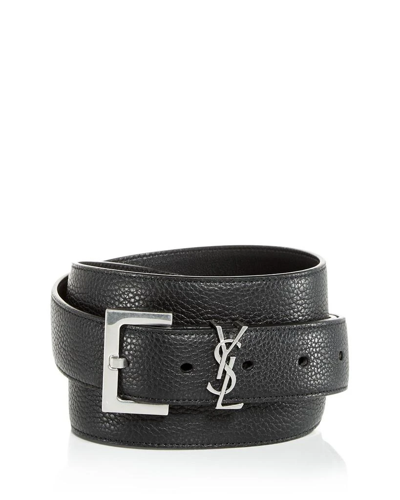 商品Yves Saint Laurent|Men's Milo Logo Leather Belt,价格¥4265,第1张图片
