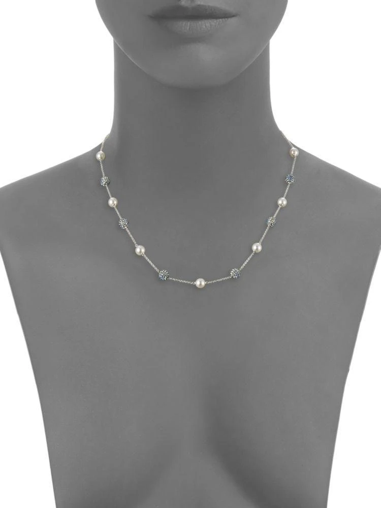 商品Nadri|Crystal and Faux Pearl Scatter Necklace,价格¥715,第3张图片详细描述