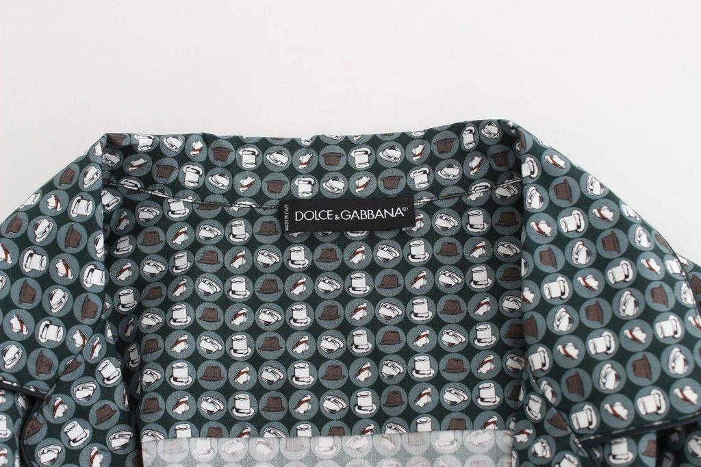 Dolce & Gabbana  Green Hat Print Cotton Pajama Shirt Sleepwear 商品