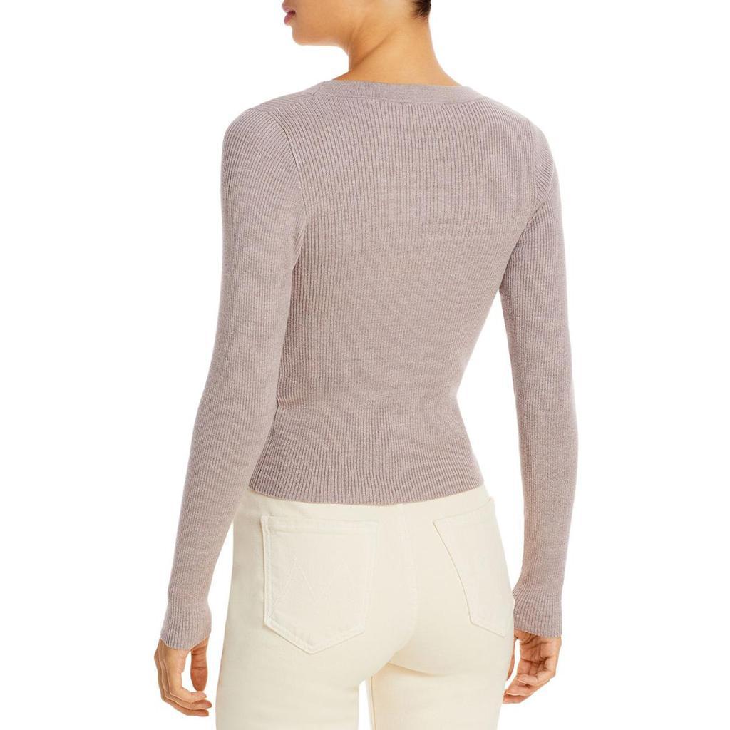 商品AQUA|Aqua Womens Button Front V-Neck Cardigan Sweater,价格¥150,第4张图片详细描述